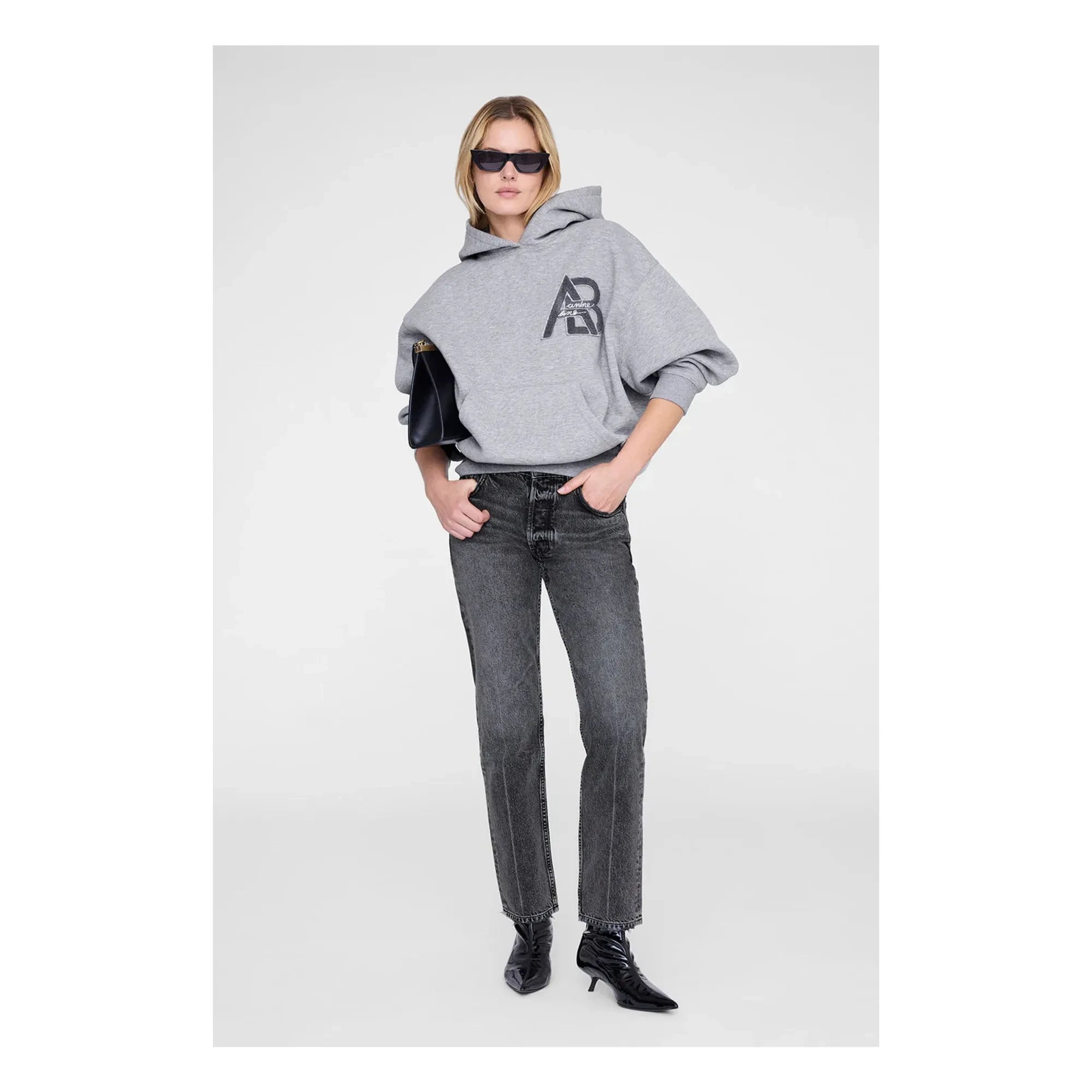 Anine Bing - Jacie Letterman sweatshirt | Gri melanj