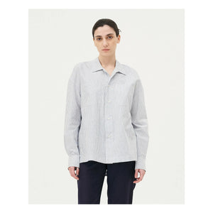 Noyoco - Bora Striped Organic Cotton Shirt | Light Blue