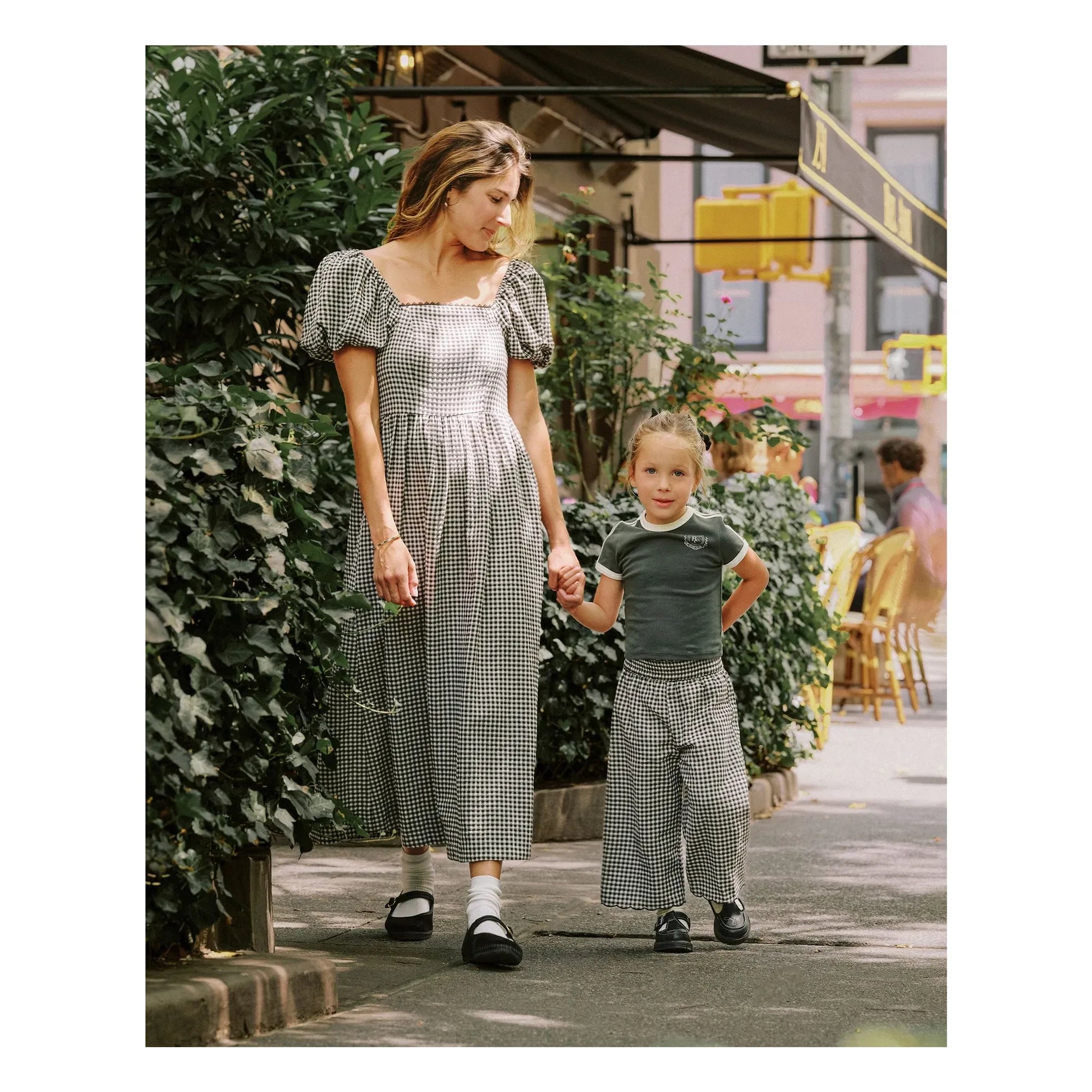 Rylee + Cru - Checkered Pants | Black