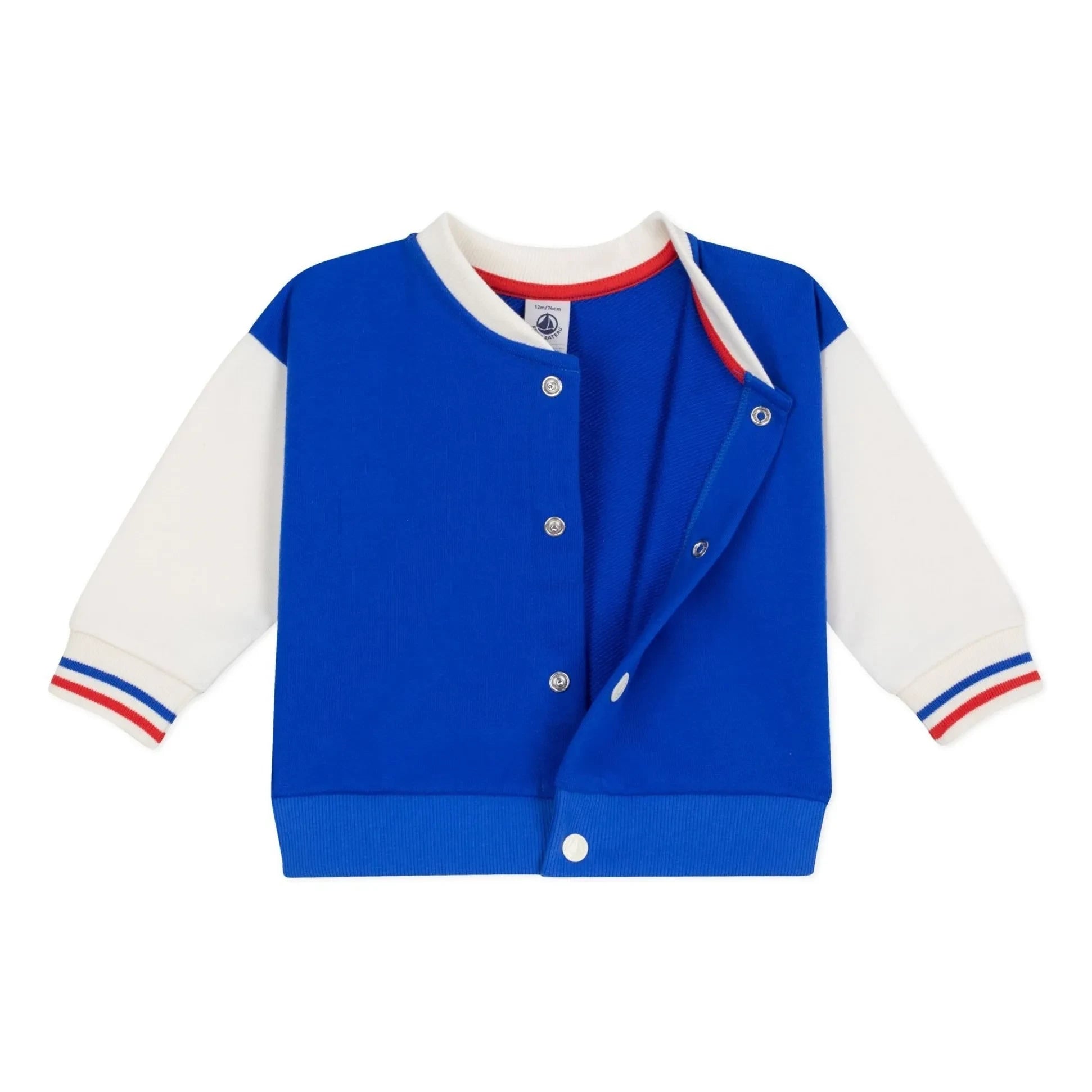Petit Bateau - Teddy Colorblock Jacket | Royal Blue