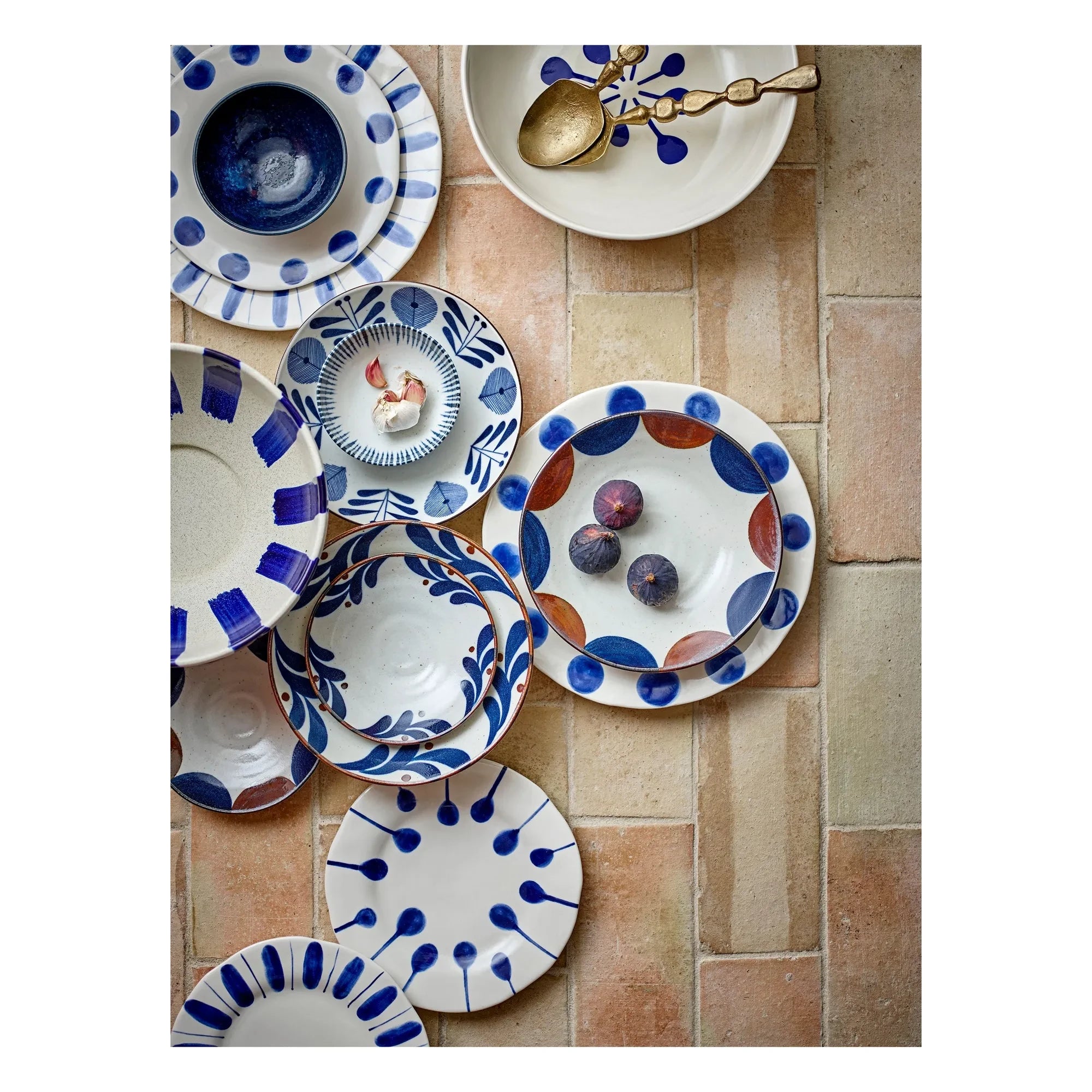 Bloomingville - Linora dessert plates - Set of 3 | Blue