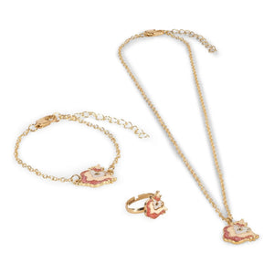 Konges Sløjd - One-Horned Horse Necklace, Bracelet, and Ring Set | Gold