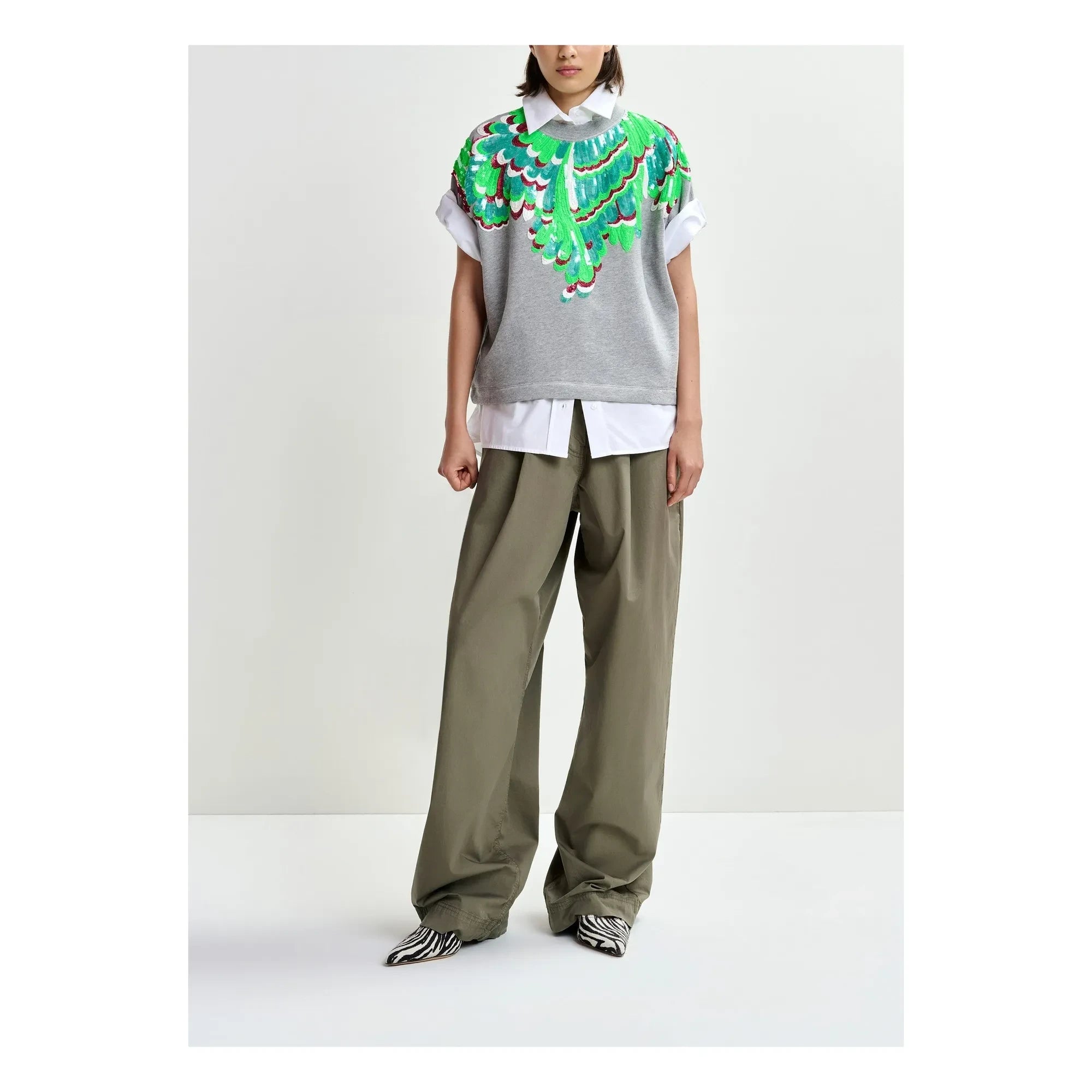 Essentiel Antwerp - Sweat Jolies Embroidery | Green