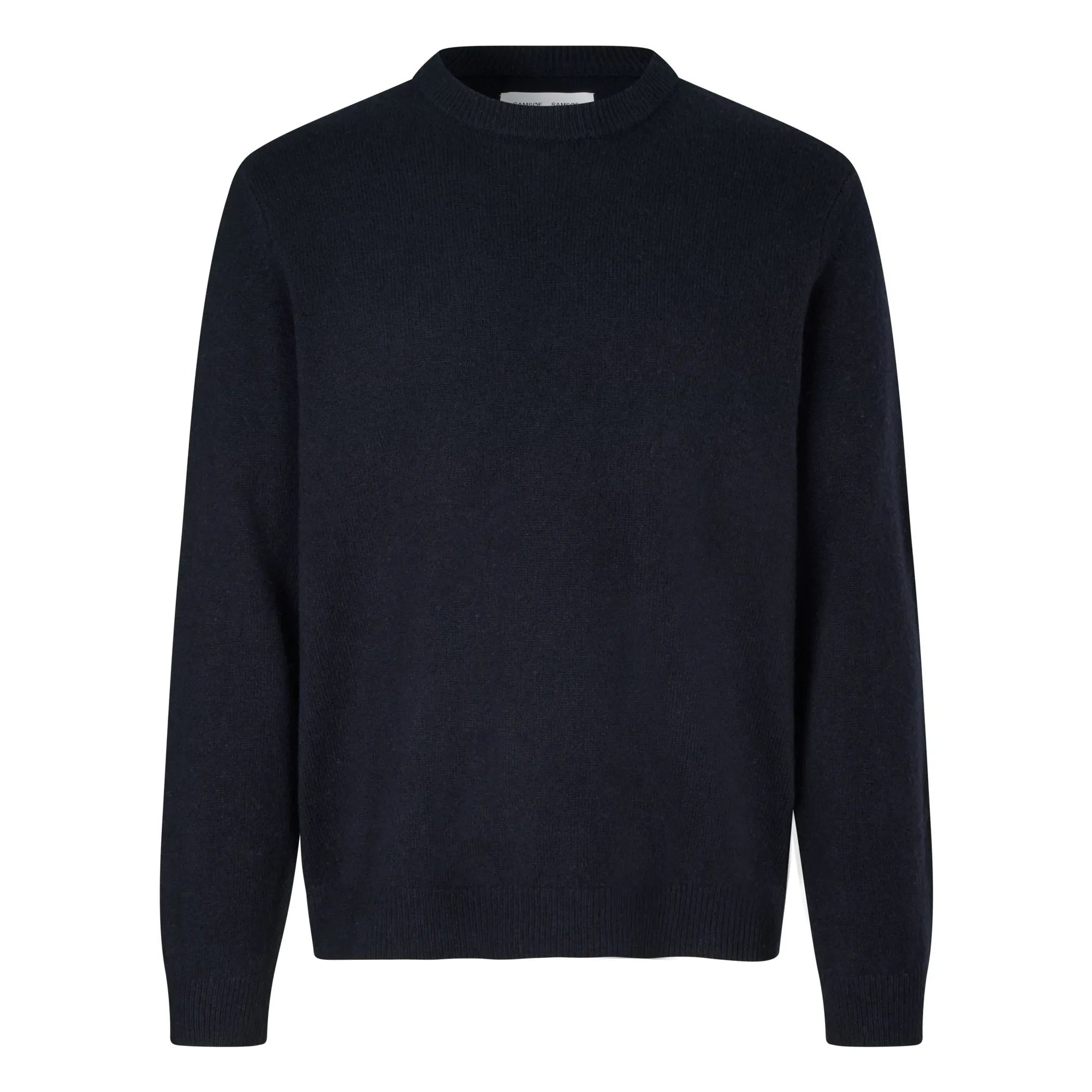 Samsoe Samsoe - Isak Wool Crew Neck Sweater | Dark Blue