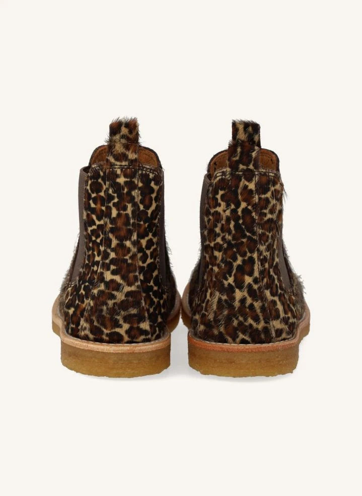 Angulus - Pony Leopard Chelsea Boots | Brown