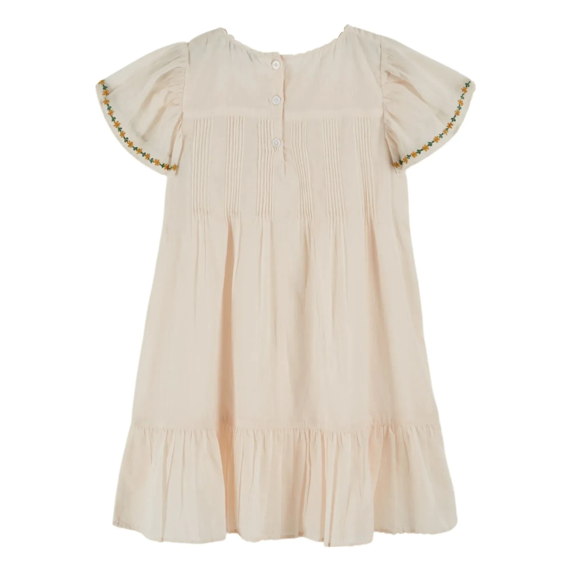 Emile et Ida - Floral Embroidery Dress | Cream