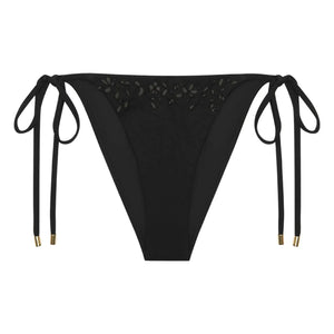 Peony - Memoir Embroidered Recycled Fiber Jersey Bottom | Black