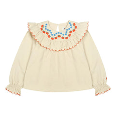 Jelly Mallow - Apple Ruffled Blouse | Beige
