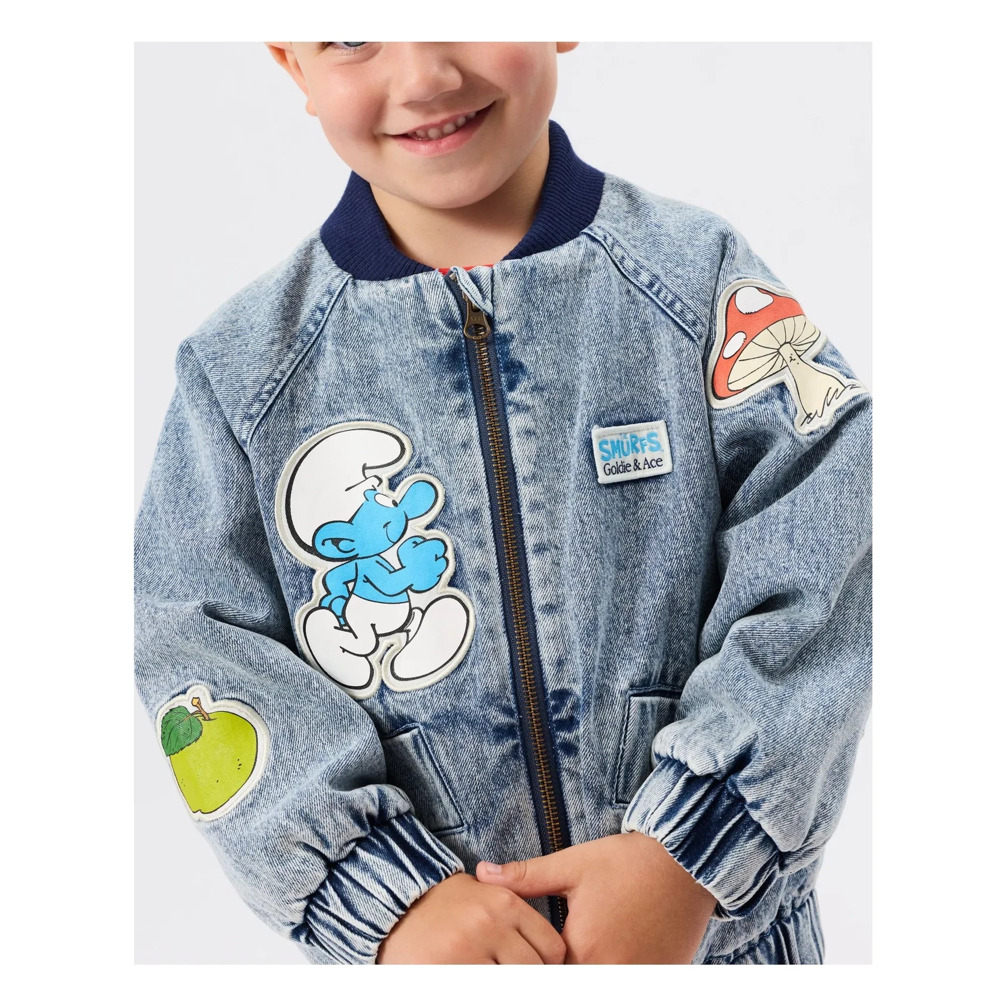Goldie + Ace - Denim Ceket - Goldie + Ace x Schtroumpfs | Mavi
