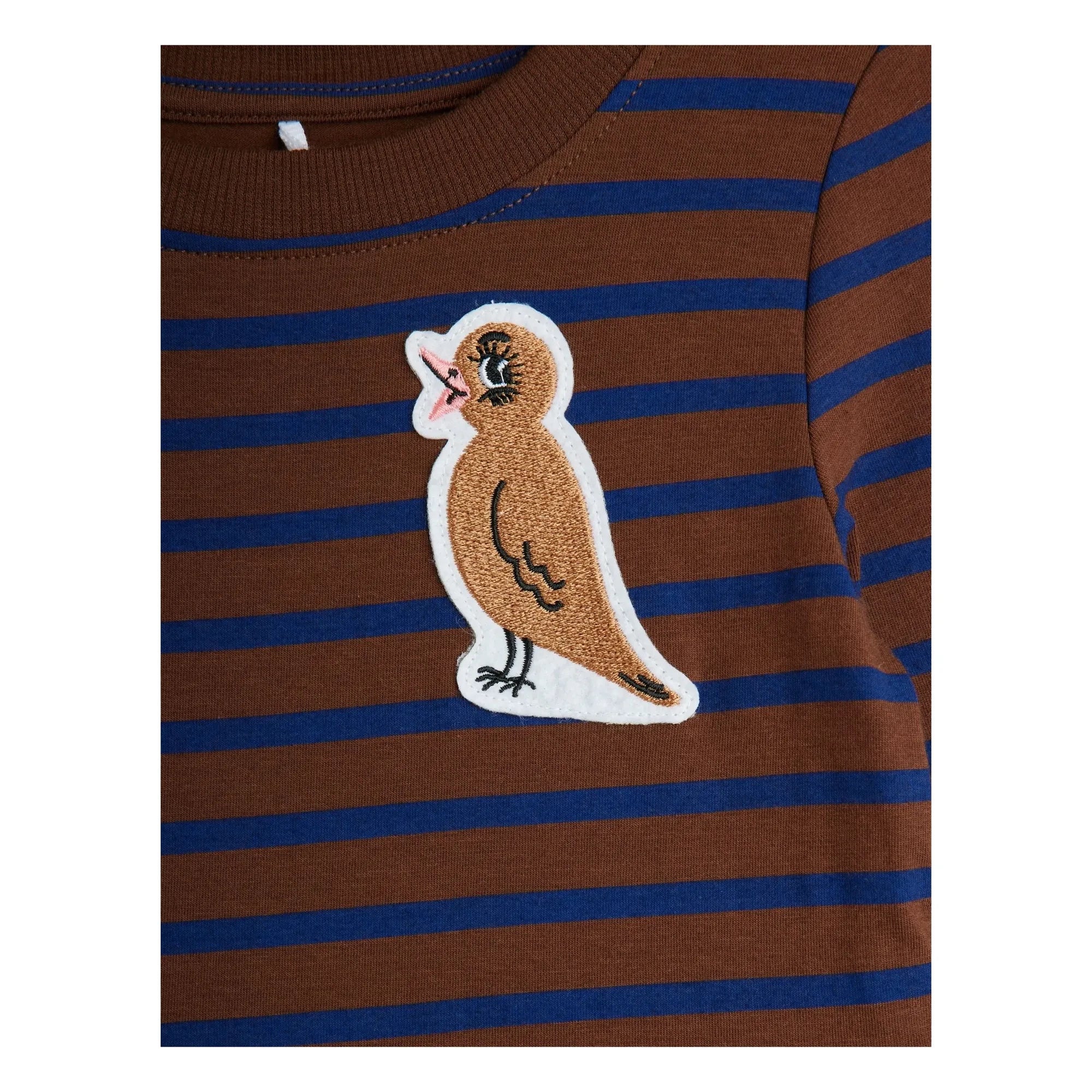 Mini Rodini - Organic Cotton Bird Dress | Brown