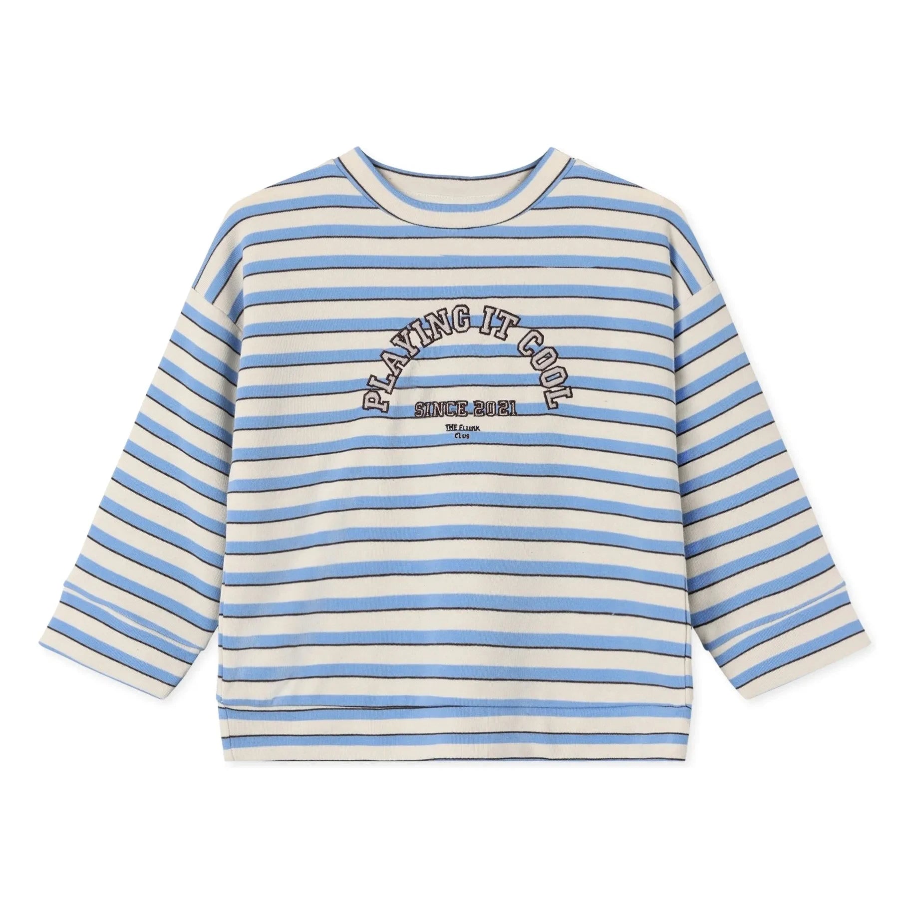 Fliink - Alvin striped organic cotton sweatshirt | Light blue