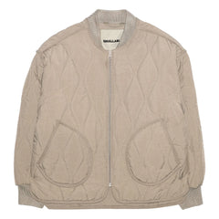 Smallable Kid - Wooly Quilted Bomber Jacket | Taupe Grey