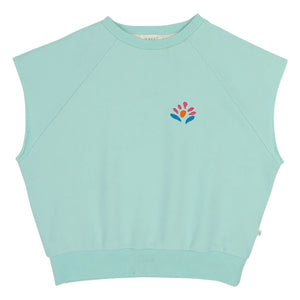 Jenest - Joey Organic Cotton Sleeveless Sweatshirt | Turquoise