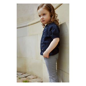 Copenhagen Colors - Striped Spanish Wide-Leg Pants | Navy Blue