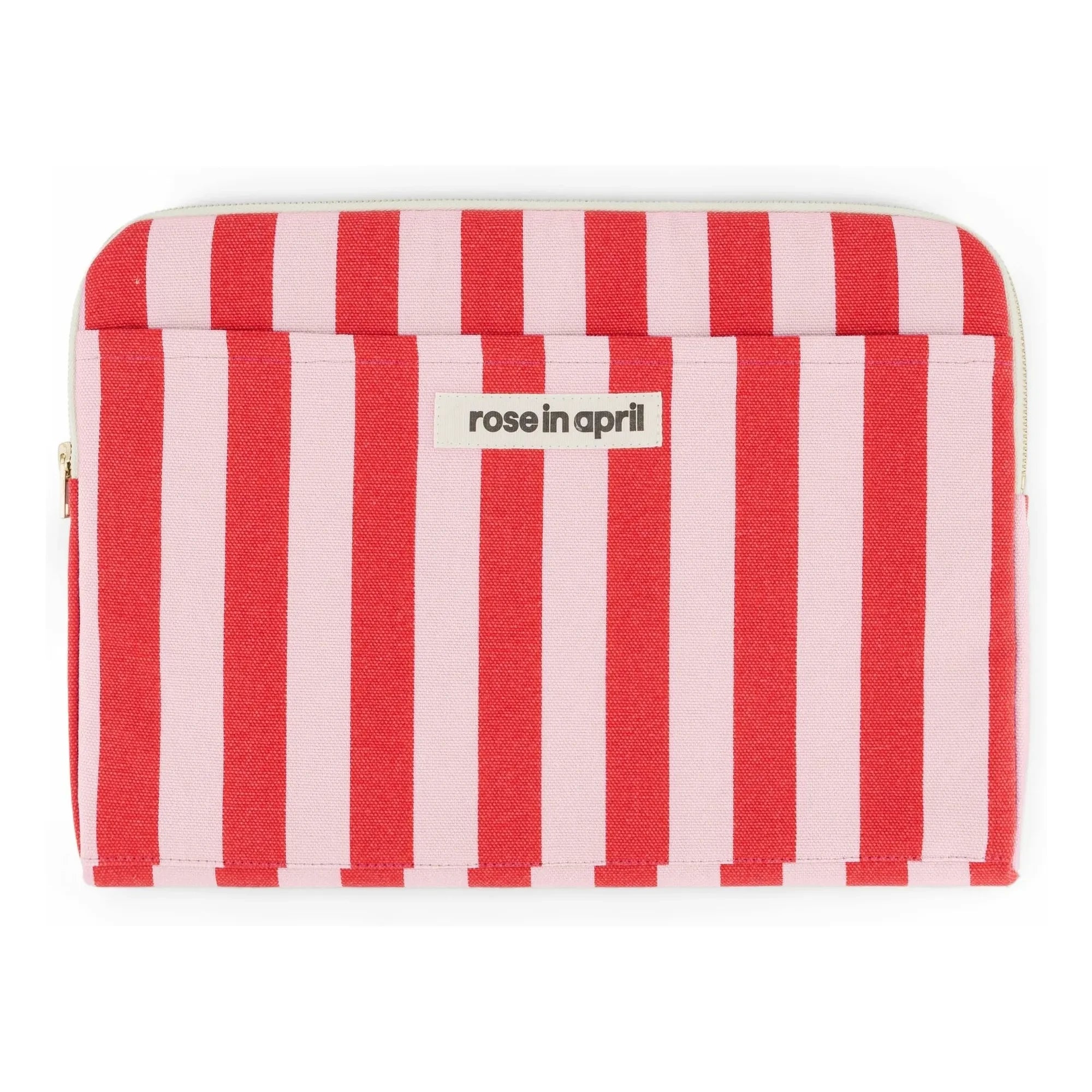 Rose in April - Striped Octave Laptop Sleeve | Red