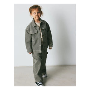 Brunobruno Nation - Flynn Organic Cotton Striped Trousers | Dark green