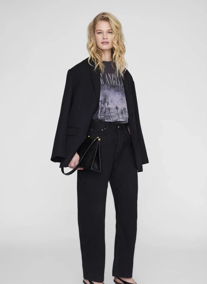 Anine Bing - Cade Los Angeles Cotton T-Shirt | Black
