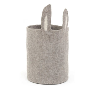 Muskhane - Rabbit Felt Storage Basket | Heather Gray