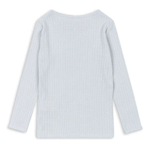 Konges Sløjd - Minnie Pointelle Organic Cotton T-Shirt | Light Blue