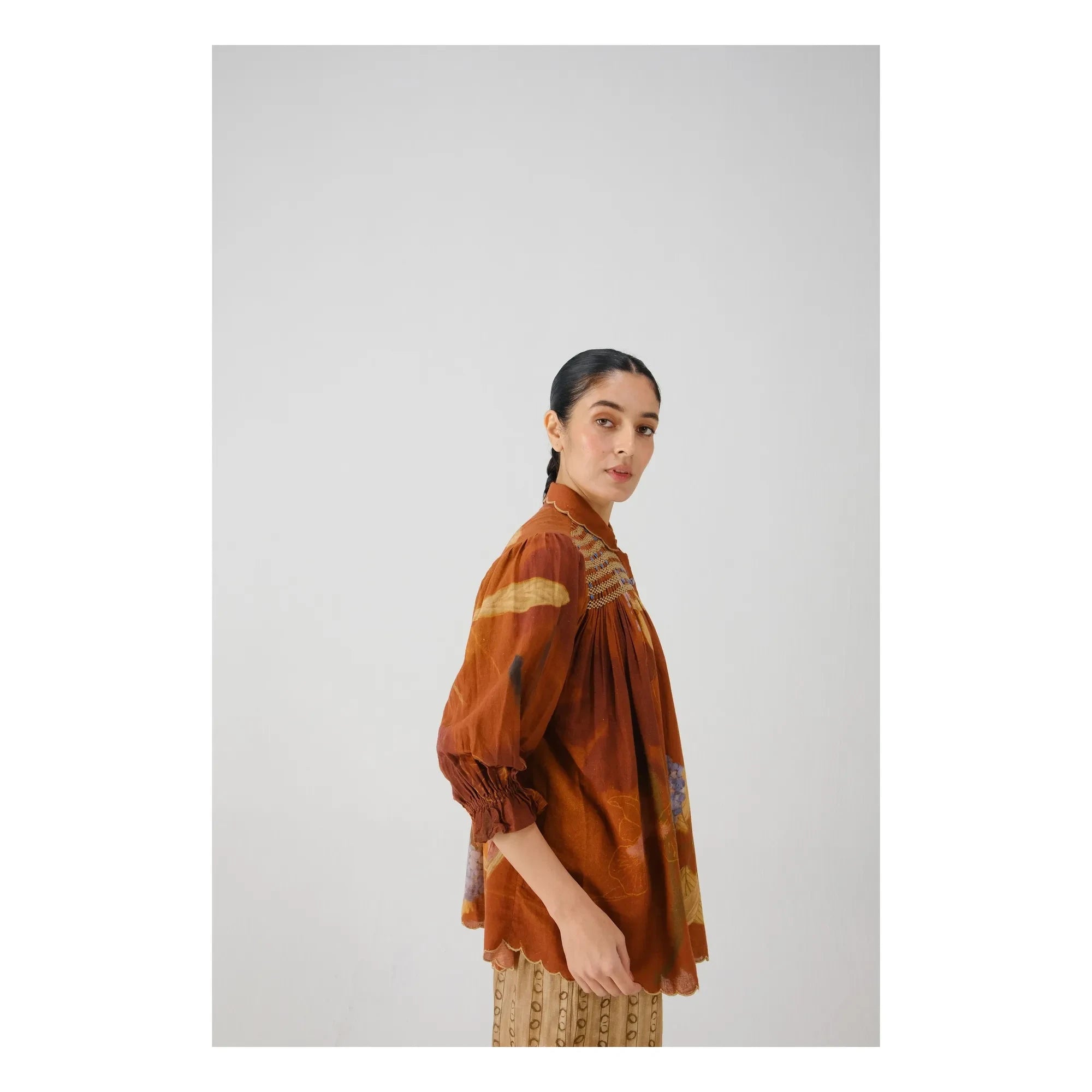 CORD - Judy Foliage bluz | Terracotta
