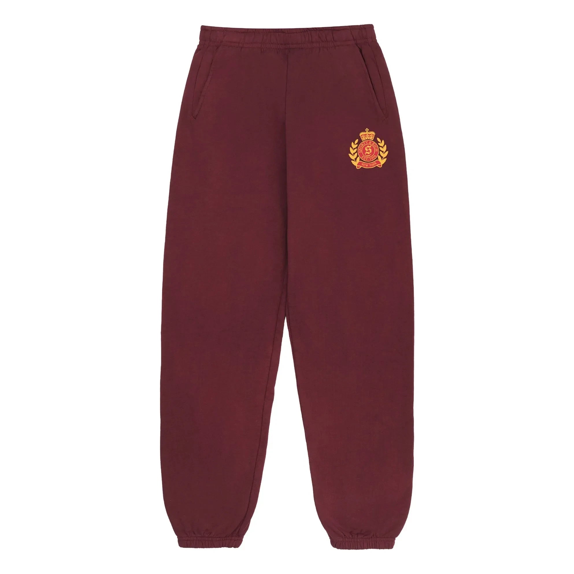 Sporty & Rich - Jogger NY Health Crest | Burgundy