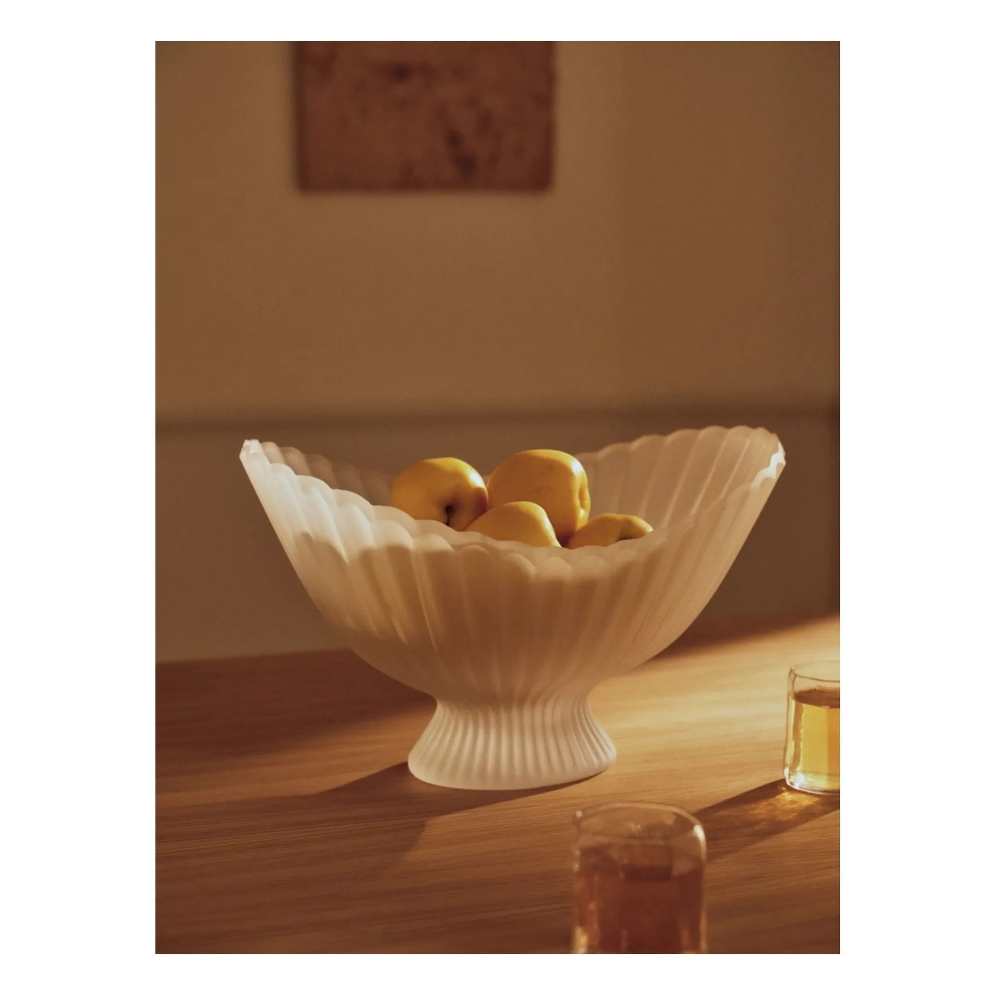 Ferm Living - Fountain Glass Bowl | White
