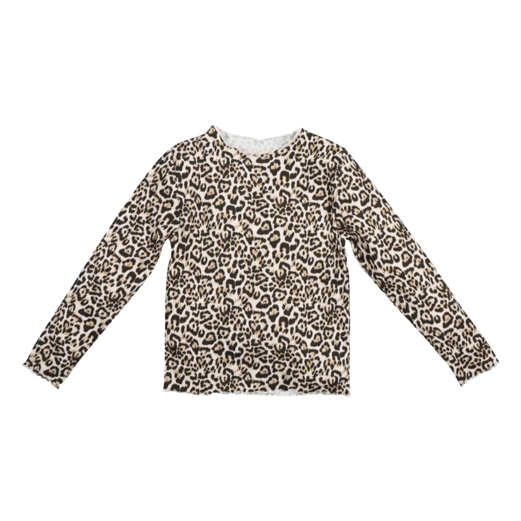 The New Society - Leopard Rib T-Shirt | Beige