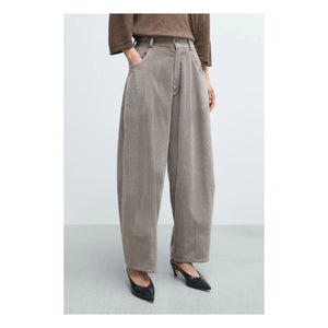 Cordera - Wide Velvet Pants | Gray