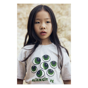 Mini Rodini - Organic Cotton Eye T-Shirt | Gray Melange