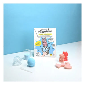 Nailmatic Kids - La Fabrique Soap and Bath Bomb Set - 1 Soap and 1 Bomb | Blue