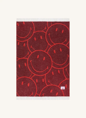Maison Deux - Wool Throw - Maison Deux x Smiley | Bordeaux