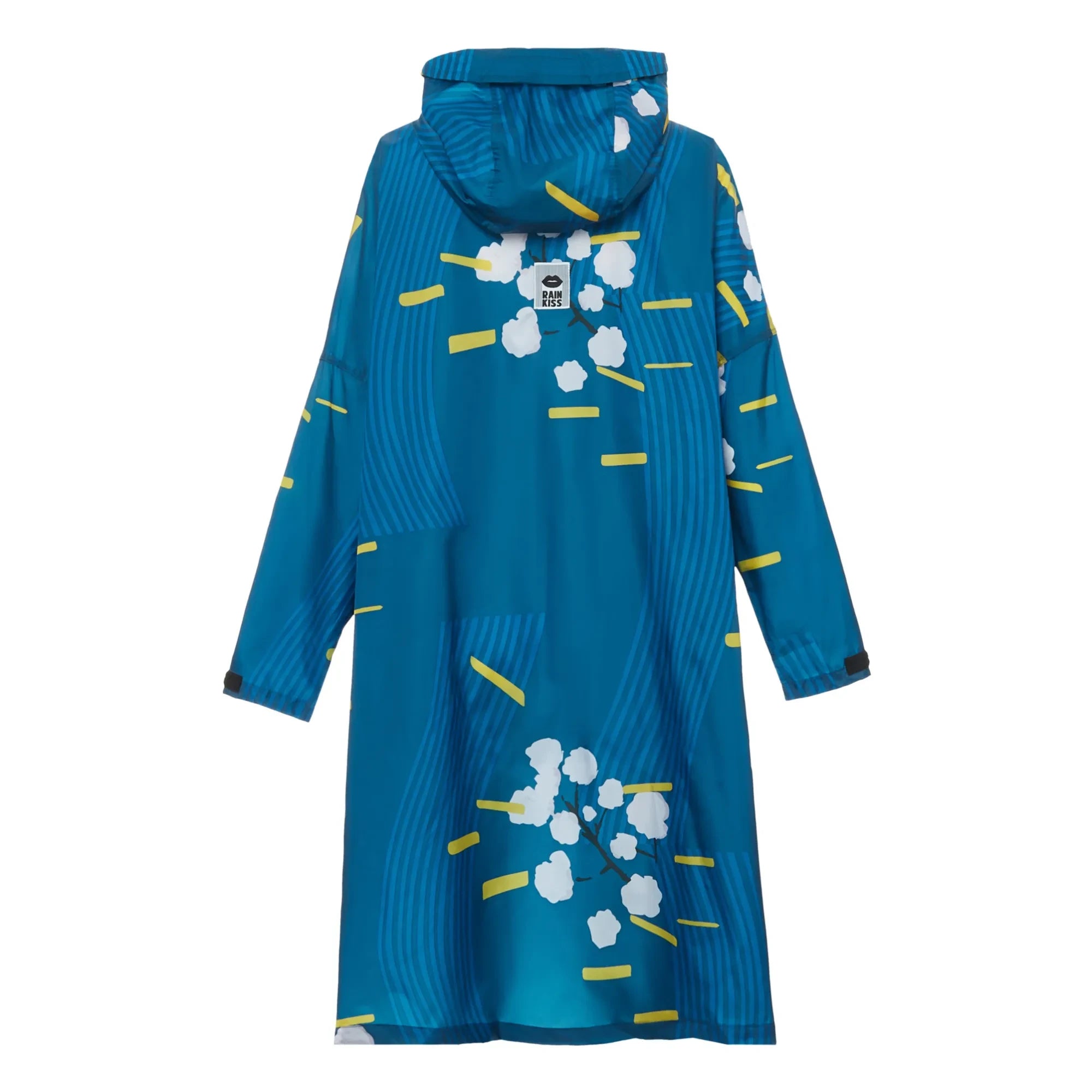 Rainkiss - Japanese Cherry Blossom Waterproof Cape | Blue