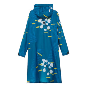 Rainkiss - Japanese Cherry Blossom Waterproof Cape | Blue