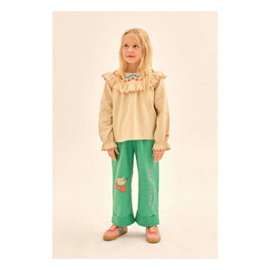 Jelly Mallow - Apple Ruffled Blouse | Beige