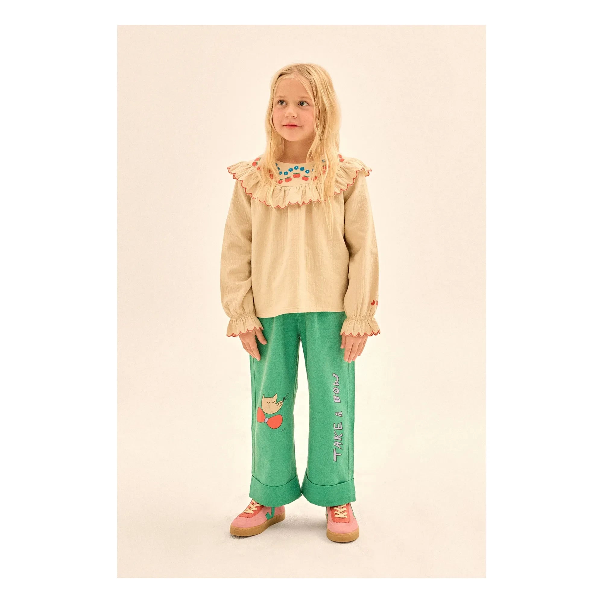 Jelly Mallow - Apple Ruffled Blouse | Beige