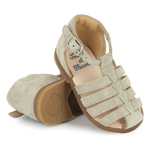 Tartine et Chocolat - Ares Velvet Sandals | Sand