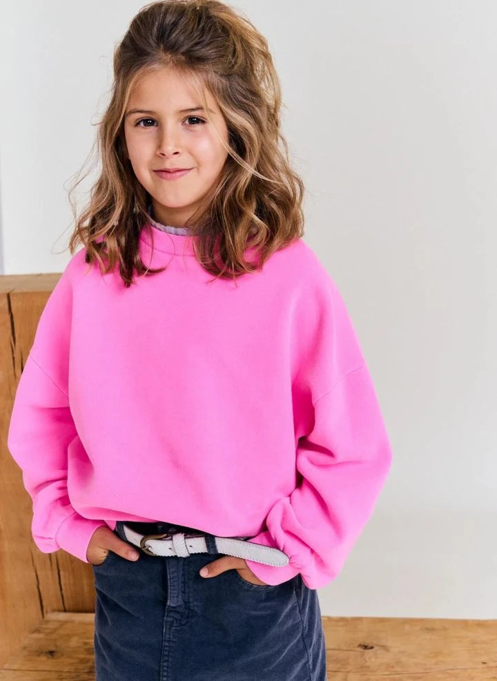 AO76 - Violetta recycled cotton sweatshirt | Fluorescent pink