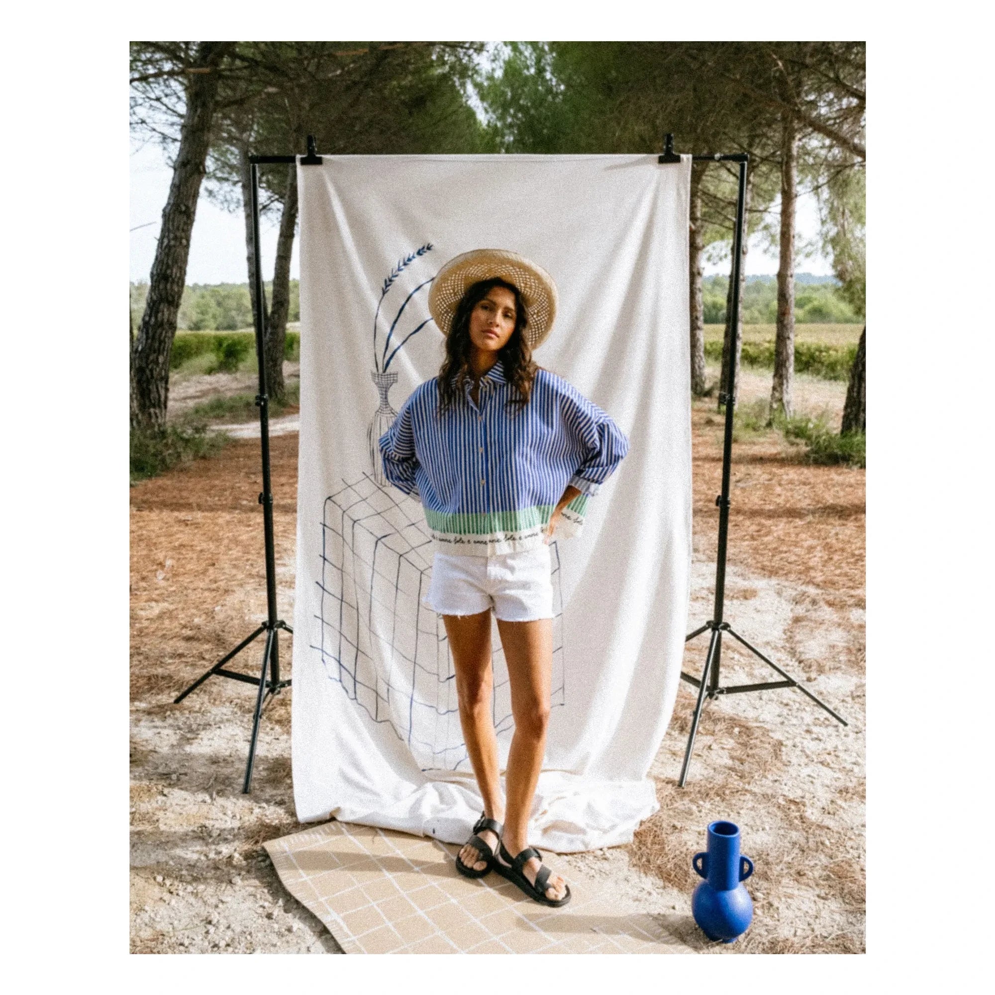 Tinsels - Wooden Striped Shirt | Blue