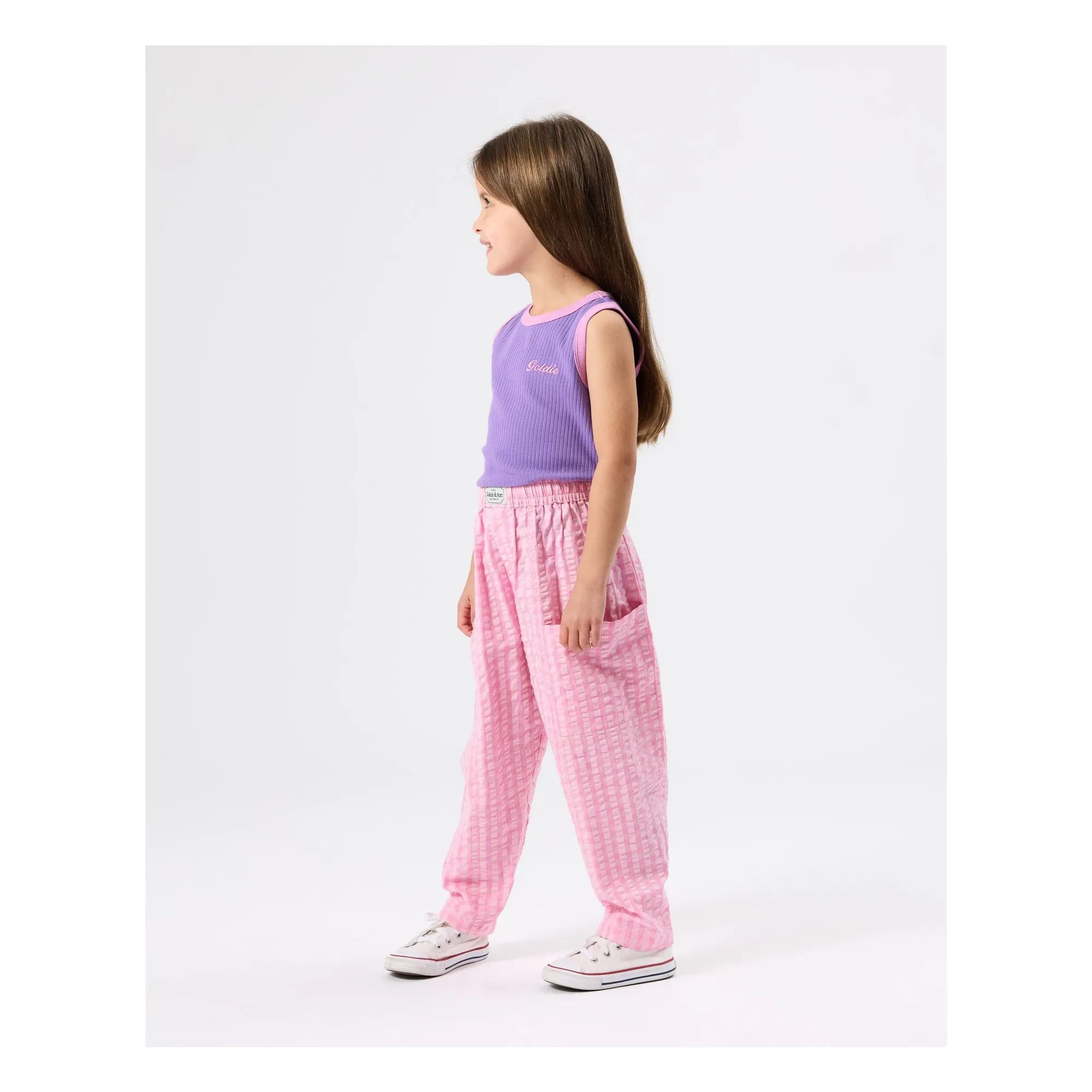 Goldie + Ace - Contrast Ribbed Tank Top | Purple