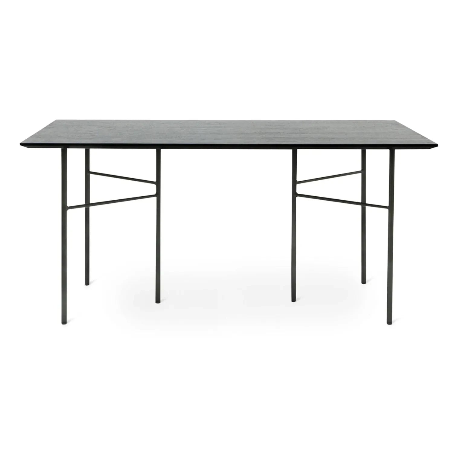 Ferm Living - Mingle Rectangular Table - FSC Wood, Metal Legs | Black