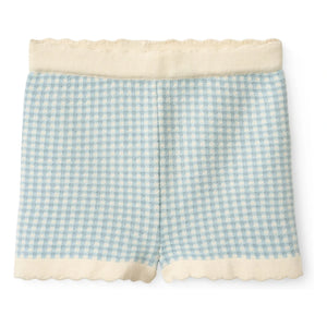 Copenhagen Colors - Organic Cotton Jacquard Checkered Shorts | Light Blue