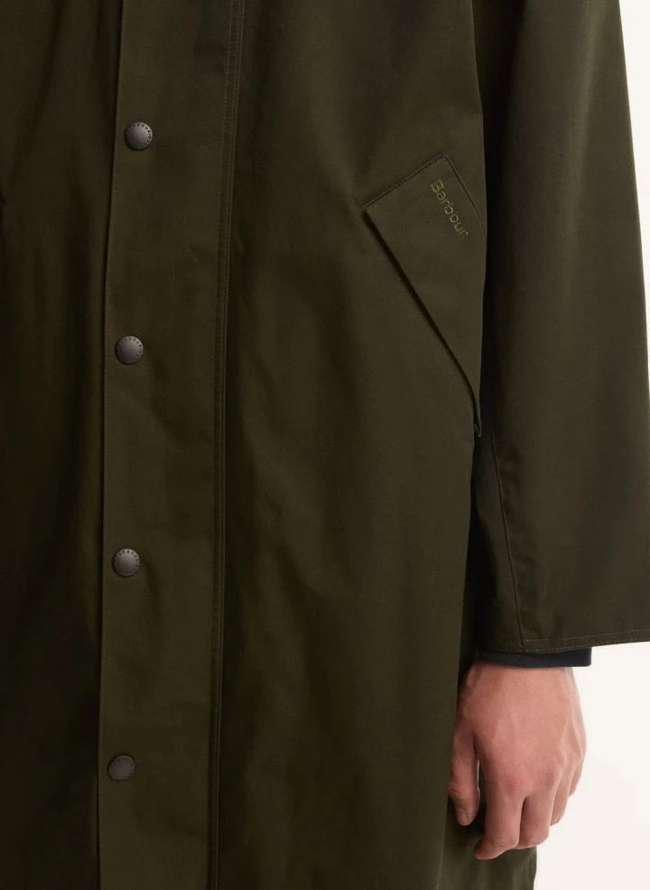 Barbour - Seyahat için Uzun Su Geçirmez Ceket | Koyu yeşil