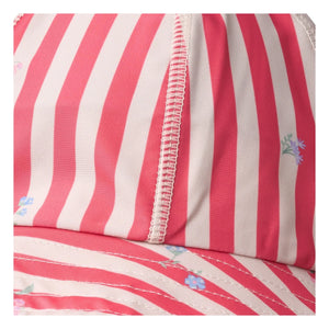 Wheat - Bora Striped UV-Protective Hat Recycled Fiber Flowers | Red