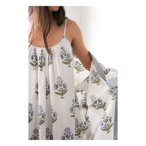 Scarlette Ateliers - Clark Poppy Desenli Kimono | Beyaz