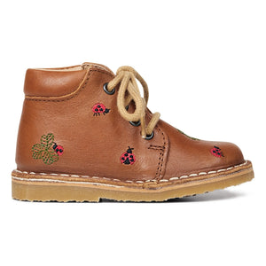 Petit Nord - Classic Ladybird Embroidered Boots - Uniqua Collection | Camel