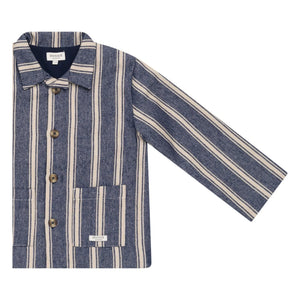Donsje - Henrik Striped Overshirt Jacket | Blue