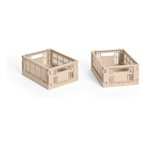 Hay - Foldable crates - Set of 2 | Powder