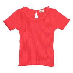 Búho - Ribbed T-shirt Organic cotton | Red
