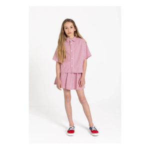 Smallable Kid - Melody Striped Skirt | Cherry Red