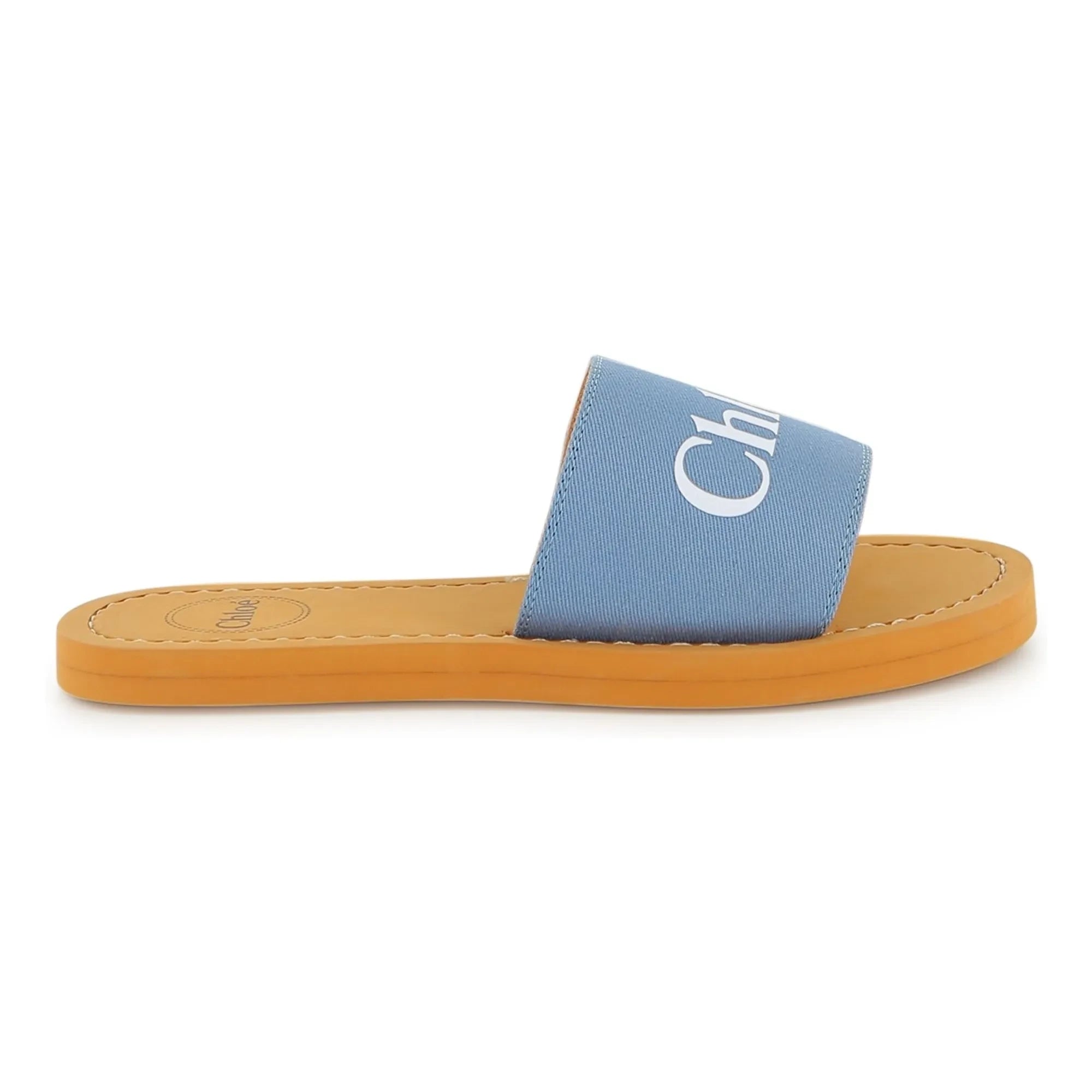 Chloé - Logo sandals | Grey Blue